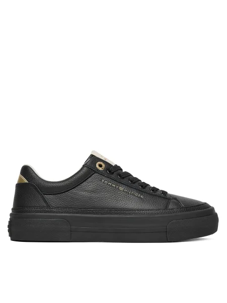 Sneakerși Tommy Hilfiger cu platformă negru