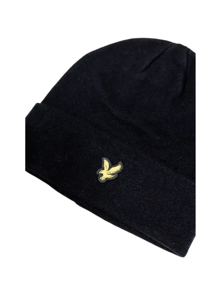 Pălărie Lyle & Scott din lână merinos negru