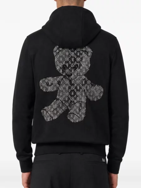 Αρκουδάκι hoodie Philipp Plein πέτρες μαύρο