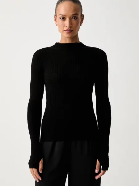Pinko pulover pentru femei din lână negru