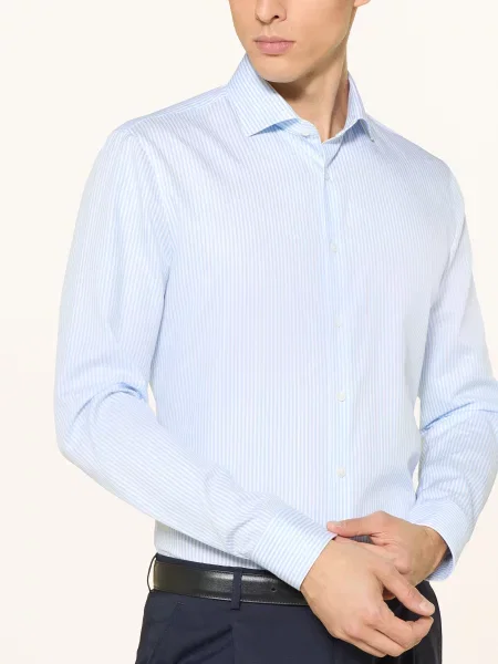 Olymp Koszula No. Six Super Slim blau biała