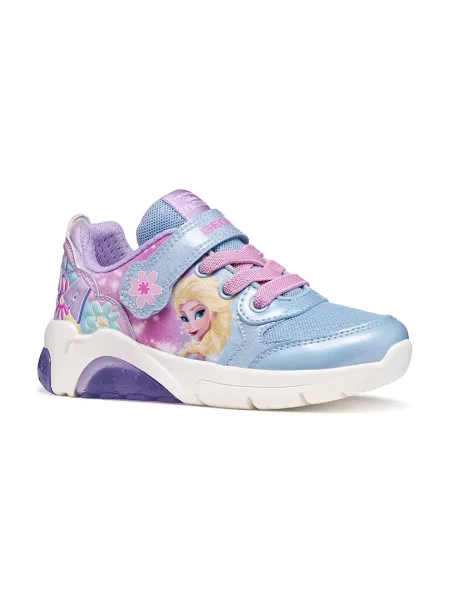 Geox Detské tenisky FADINLIGHT x Disney Princess modrá