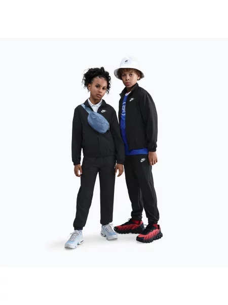Детски анцуг Nike Sportswear Woven black/black/black/white бяло
