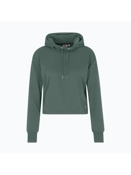 FILA Женски суитшърт Rheine Cropped Hoody dark forest зелено