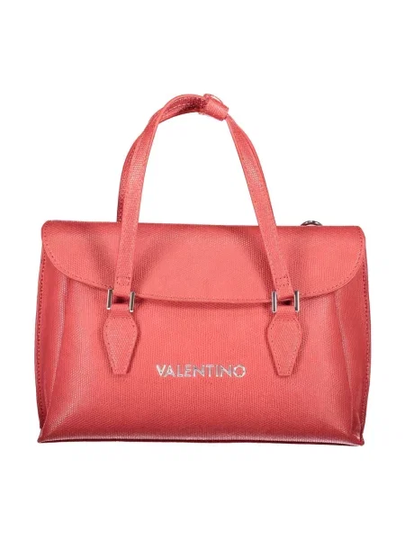 Lniana torebka Valentino By Mario Valentino czerwona