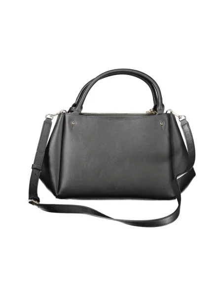 Lniana torebka Guess czarna