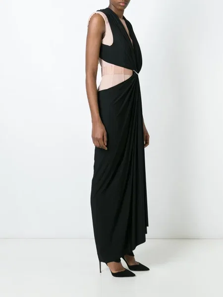Rochie de seară Lanvin drapată negru