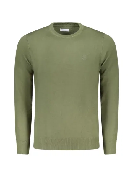 Pulover North Sails cu decolteu rotund cu autograf verde