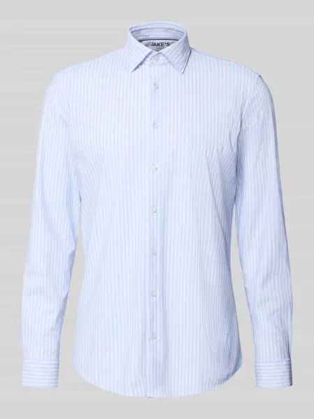 Koszula o kroju slim fit biznes z kołnierzykiem typu kent Jake*s błękitna