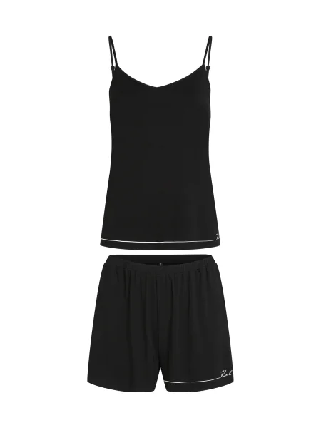 Karl Lagerfeld Pantaloni scurți negru alb