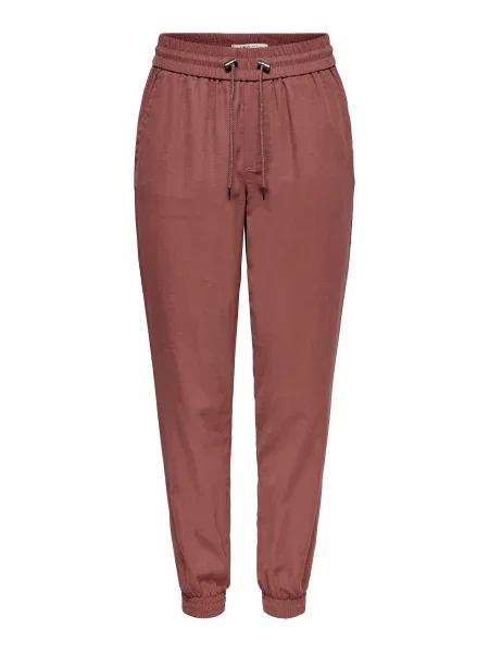 ONLY Pantaloni ONLKELDA-EMERY bordeaux roșu