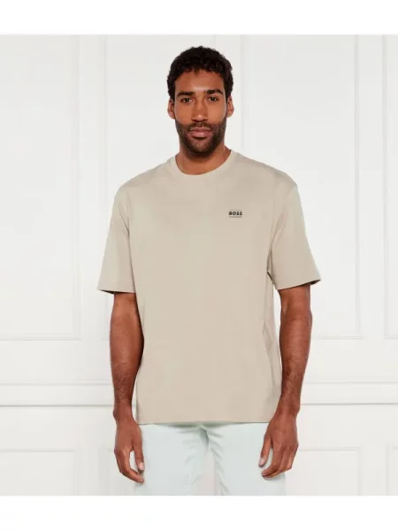 BOSS ORANGE Póló Te_move | Relaxed fit bézs
