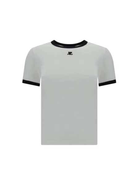 Koszulka Courreges z logo biała