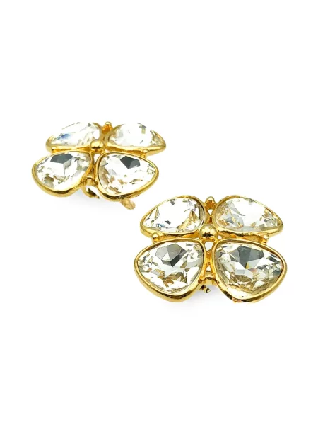 Cercei Jennifer Gibson Jewellery de cristal auriu