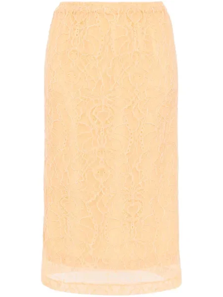 Fustă Fabiana Filippi plasă portocaliu