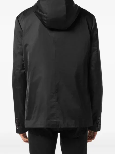 Sacou Philipp Plein cu glugă negru