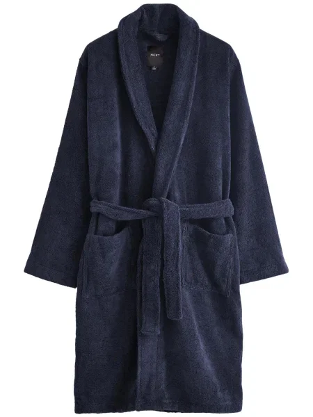 Next Halat de baie lung bleumarin