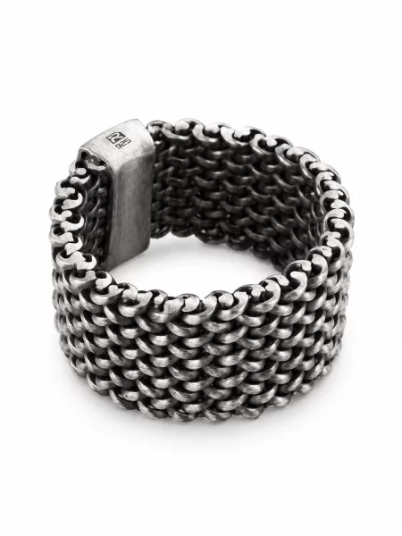 REYTEL Inele MAILLE — Chainmail design argintiu