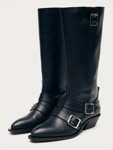 Кожаные сапоги Alohas черные