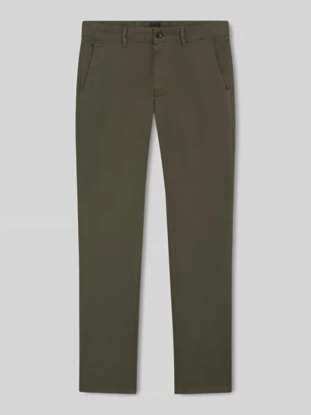 Chinosy o kroju slim fit z mieszanki bawełny model CHINO SLIM' Boss Orange oliwkowe