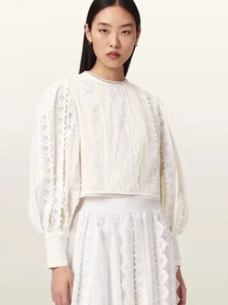 AllSaints bluză din HART alb