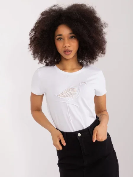 Bluza Fashionhunters s cekini bela