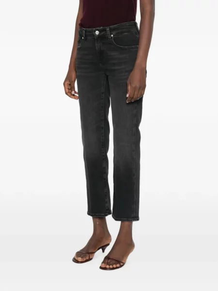 Decupat blugi 7 For All Mankind negru