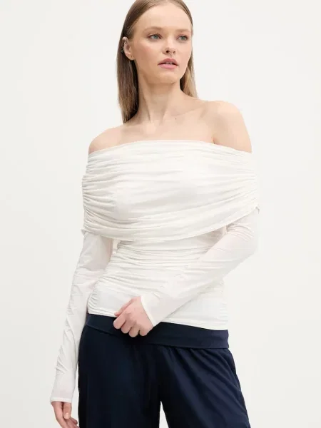 Bluza Abercrombie & Fitch za žene bez uzorka bež