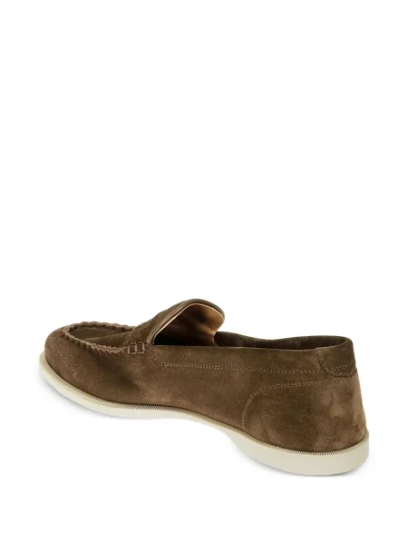 Pantofi loafer John Lobb din piele de căprioară maro