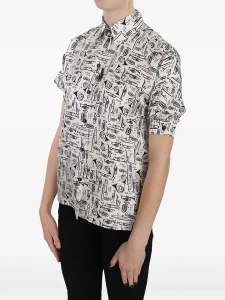 Cămașă Dolce & Gabbana cu imagine alb