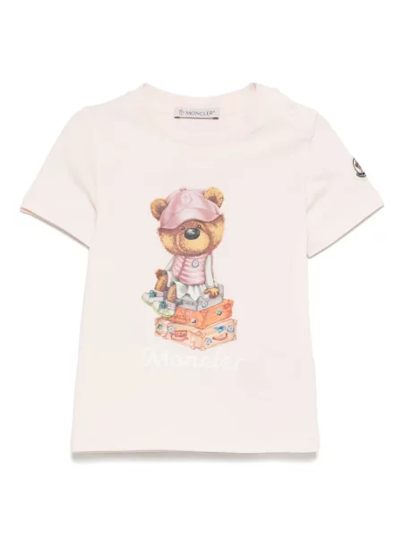 Koszulka dziecięca Moncler Enfant różowa
