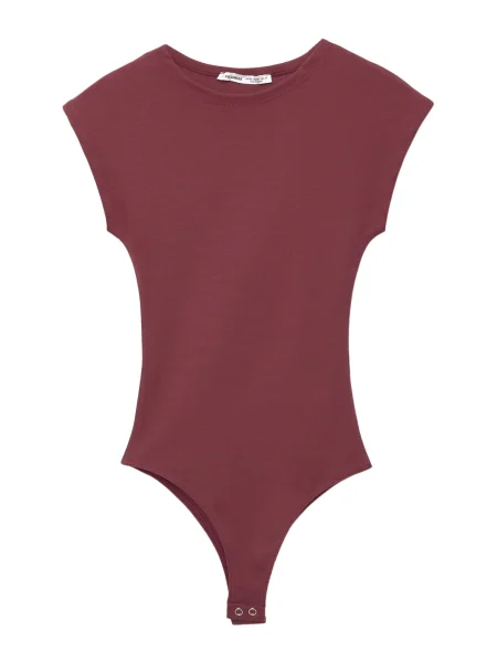 Pull&Bear Tricou body burgundy roșu