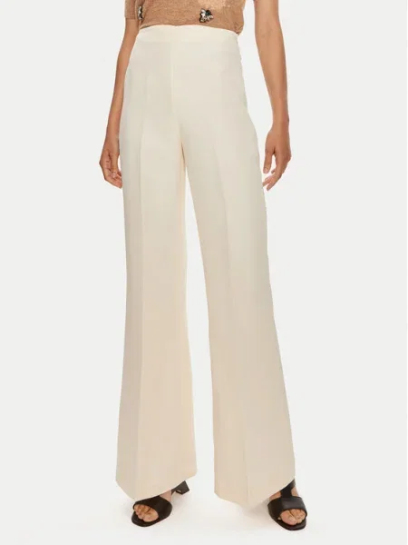 TWINSET nohavice Wide Leg béžová