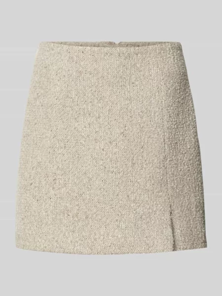 Spódnica mini z dodatkiem wełny w imitacji bouclé model BUCCO' Cph Muse biała