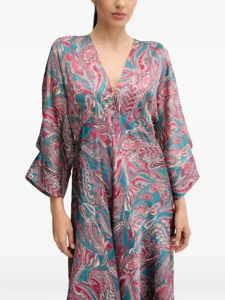 Sukienka midi Hoss Intropia z nadrukiem z wzorem paisley do kolan niebieska