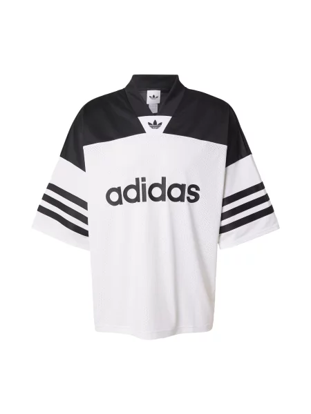 ADIDAS ORIGINALS Tricou Adicolor Oversized Football negru alb