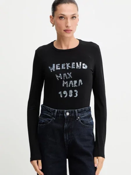 Tricou mânecă lungă Weekend Max Mara negru