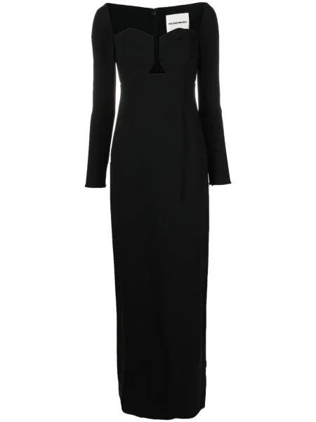 Rochie maxi Roland Mouret lungă de costum negru