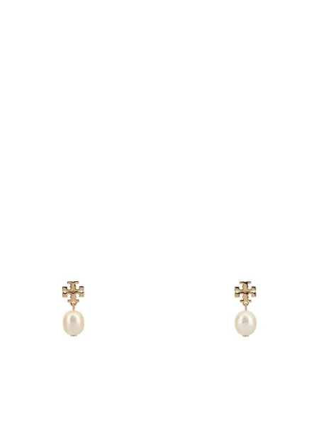 Kolczyki Tory Burch z perełkami żółte