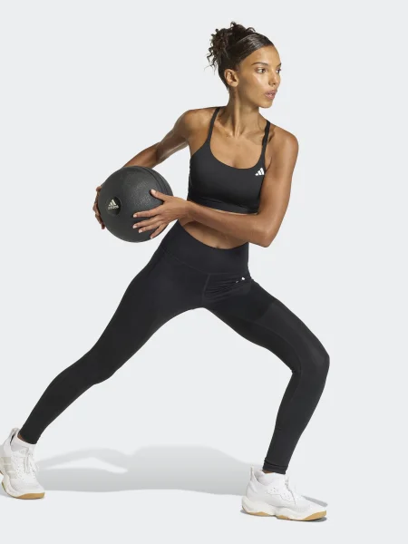 ADIDAS PERFORMANCE Sutien sport OPT ESS negru alb