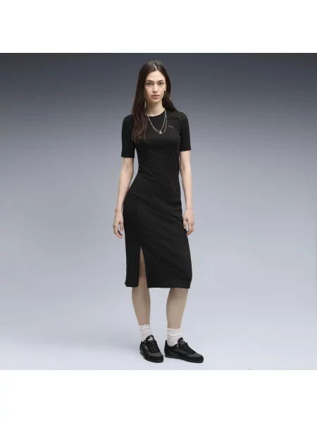 Sukienka HER Slim Rib PUMA czarna