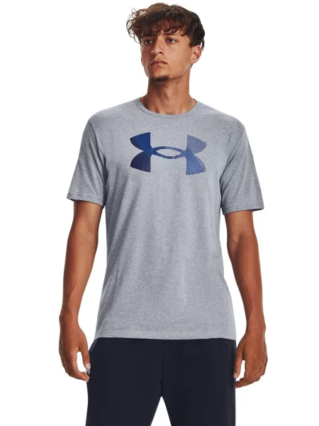 UNDER ARMOUR t-shirt koszulka sportowa BIG LOGO S szara