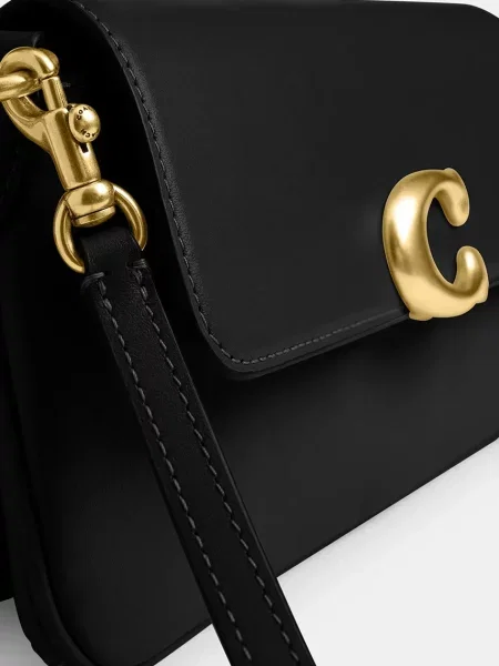 Coach чанта crossbody дамска от кожа Jet черно