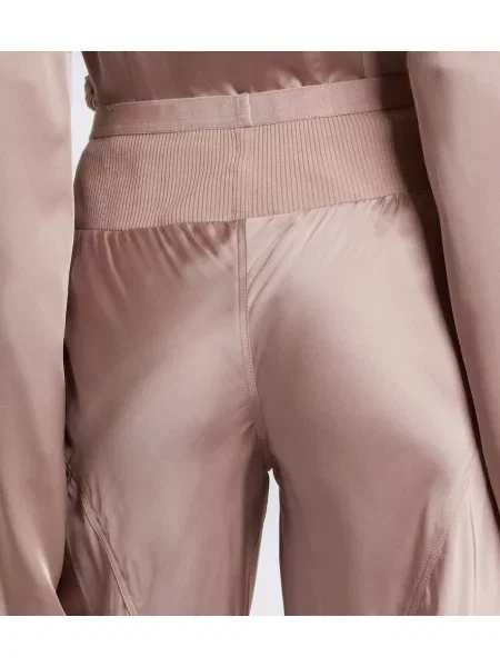 Pantaloni Rick Owens din satin roz