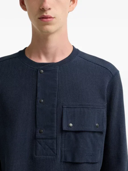 Πλεκτό polo Barbour μπλε