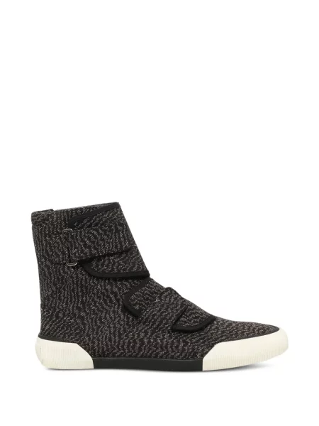 Sneakerși Lanvin cu bretele negru