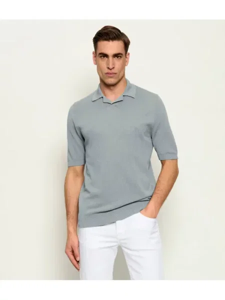 Tricou polo Eleventy gri