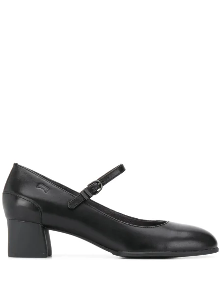 Pantofi cu toc Camper din piele chunky negru