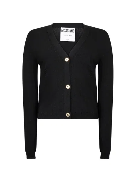 Cardigan Moschino cu decolteu în V negru