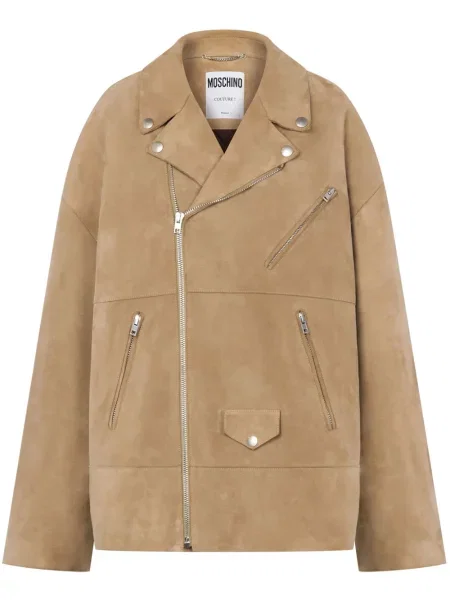 Geacă Moschino din piele de căprioară